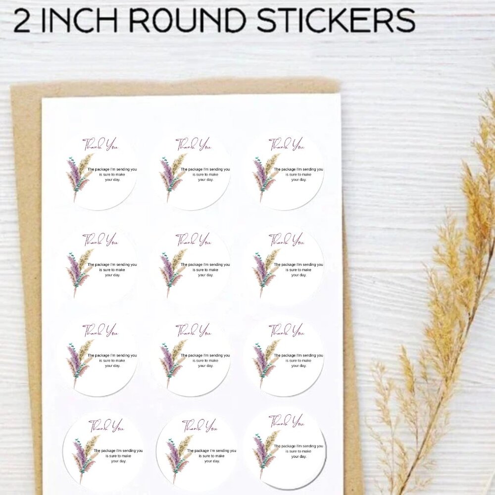 2 Inches Round Labels Packaging Insert